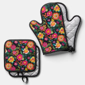 フィエスタフローラドラバガンザ 鍋つかみ&鍋敷きセット (正面/裏面)