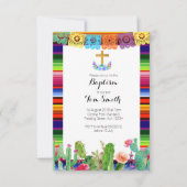 フィエスタフローラバプテスマ《キリスト教》洗礼式や命名式招待状カード 招待状 (正面)
