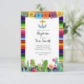 フィエスタフローラバプテスマ《キリスト教》洗礼式や命名式招待状カード 招待状 (スタンド正面)