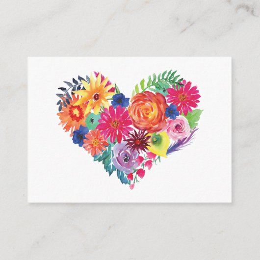 フィエスタフローラブライダルシャワーディスプレイシャワー エンクロージャーカード (裏面)