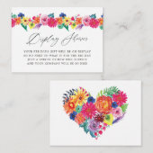 フィエスタフローラブライダルシャワーディスプレイシャワー エンクロージャーカード (正面/裏面)
