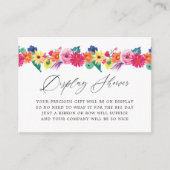 フィエスタフローラブライダルシャワーディスプレイシャワー エンクロージャーカード (正面)