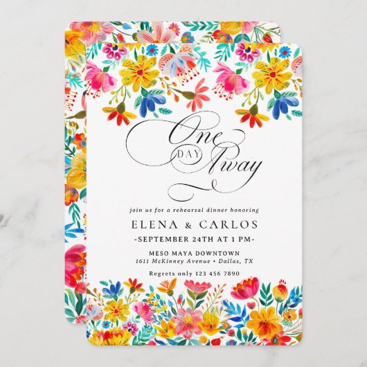 フィエスタフローラリハーサルディナー 招待状 (正面/裏面)