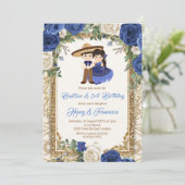 フィエスタフローラ兄弟姉妹ブルーバプテスマ&誕生日 招待状 (スタンド正面)