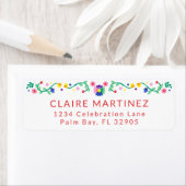 フィエスタフローラ差出人住所ラベルカラフル- Mex ラベル (インサイチュ)