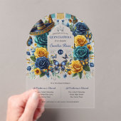 フィエスタフローラ蝶キンセアニェラ アクリル招待状 (インサイチュ (ポータブル))