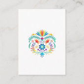 フィエスタフローラ誕生日シャワーウェディングRSVP QR エンクロージャーカード (裏面)