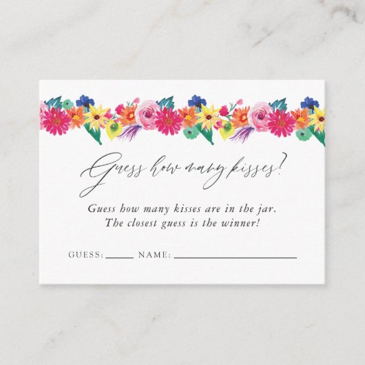 フィエスタブライダルシャワーいくつキスゲーム エンクロージャーカード (正面)