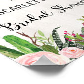 フィエスタブライダルシャワーウェルカムポスターサクタスフローラ ポスター (角)