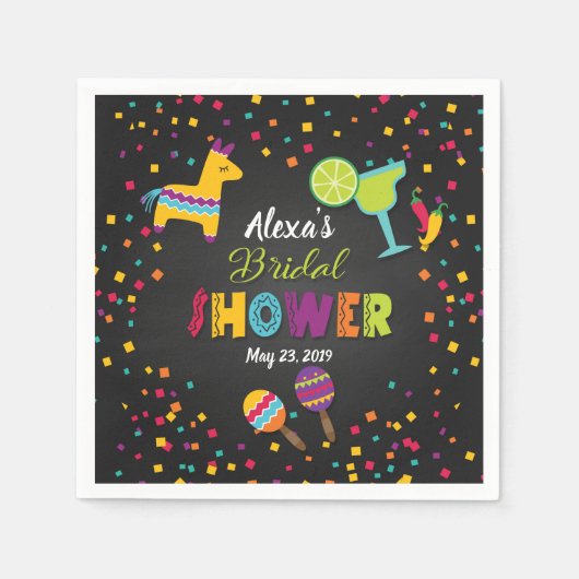 フィエスタブライダルシャワーナプキンス スタンダードカクテルナプキン (正面)