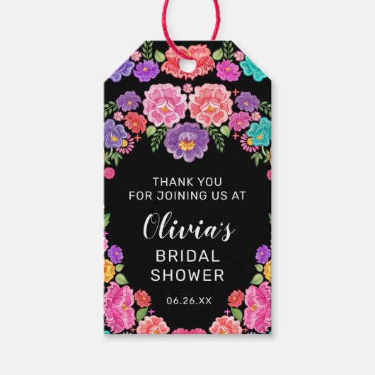 フィエスタブライダルシャワーメッセージカード ギフトタグ (正面)