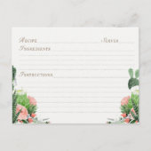 フィエスタブライダルシャワーレシピカード ポストカード (正面)