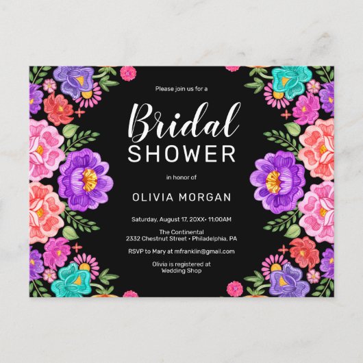 フィエスタブライダルシャワー招待 ポストカード (正面)