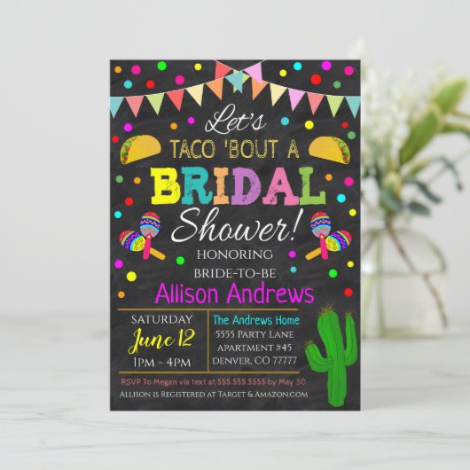 フィエスタブライダルシャワー招待 招待状 (スタンド正面)