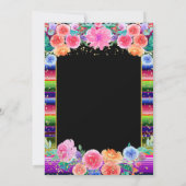 フィエスタブラック卒業招待状パーティーメキシコ 招待状 (裏面)