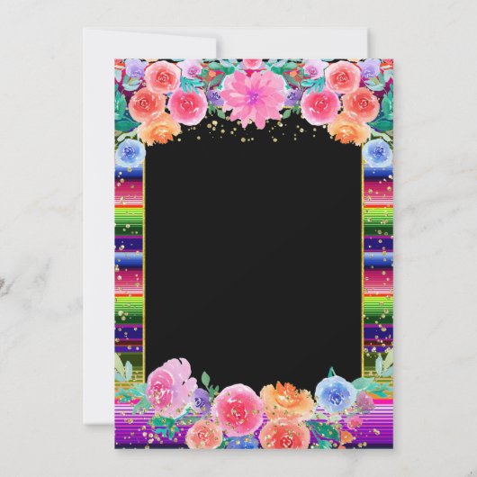 フィエスタブラック卒業招待状パーティーメキシコ 招待状 (裏面)