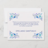 フィエスタブルー誕生日シャワ結婚ーズ サンキューカード (裏面)