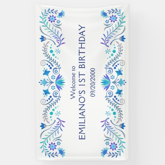 フィエスタブルー誕生日シャワ結婚ーズ 横断幕 (縦)