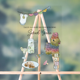 フィエスタベビーシャワーウェルカム アクリルサイン