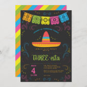 フィエスタベビーシャワーカラフルシャルボードデザイン 招待状 (正面/裏面)