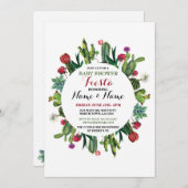 フィエスタベビーシャワーサボートガールボーイメキシコ招待状 招待状 (正面/裏面)