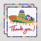 フィエスタベビーシャワーサンキューカードカラフル- Sombr サンキューカード (正面/裏面)