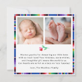 フィエスタベビーシャワーサンキューカードカラフル- Sombr サンキューカード (裏面)