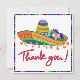フィエスタベビーシャワーサンキューカードカラフル- Sombr サンキューカード