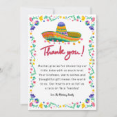 フィエスタベビーシャワーサンキューカード-フローラソンブラ サンキューカード (正面)