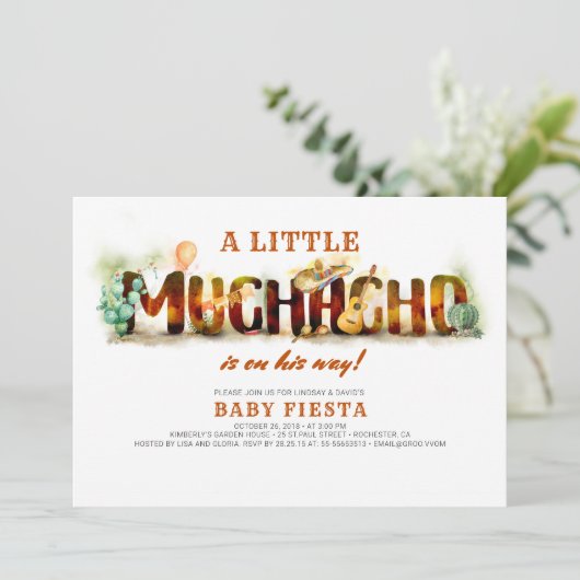 フィエスタベビーシャワー招待状メキシコおもしろい 招待状 (スタンド正面)