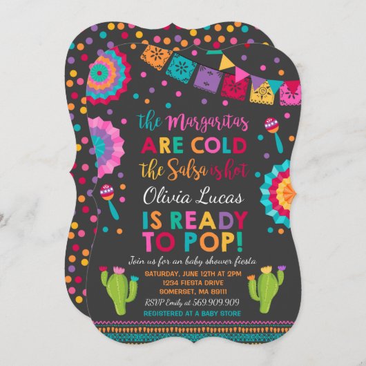 フィエスタベビーシャワー招待状メキシコベビーシャワー 招待状 (正面/裏面)