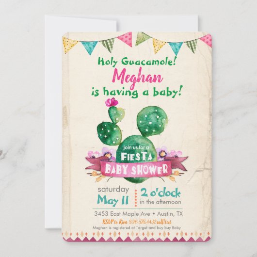 フィエスタベビーシャワー招待状 招待状 (正面)