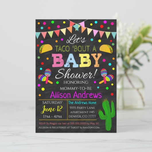 フィエスタベビーシャワー招待状 招待状 (スタンド正面)