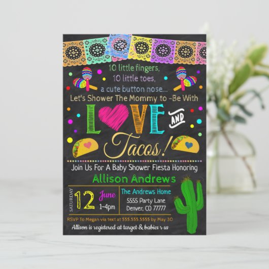 フィエスタベビーシャワー招待状 招待状 (スタンド正面)