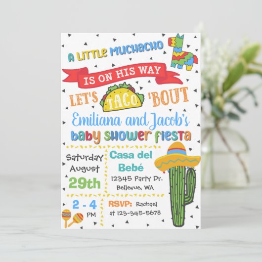 フィエスタベビーシャワー招待状 招待状 (スタンド正面)