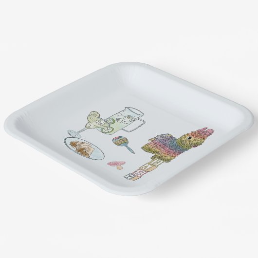 フィエスタベビーシャワー ペーパープレート (傾斜あり)