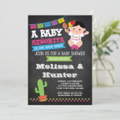 フィエスタベビーシャワー、黒板招待状 招待状 (スタンド正面)