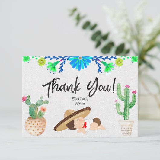 フィエスタベビームチャチョベビーシャワーサンキューカード サンキューカード (スタンド正面)