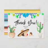 フィエスタベビームチャチョベビーシャワーサンキューカード サンキューカード (正面/裏面)