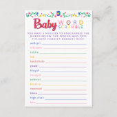 フィエスタベビーワードスクランブルゲームカラフルカード エンクロージャーカード (正面)