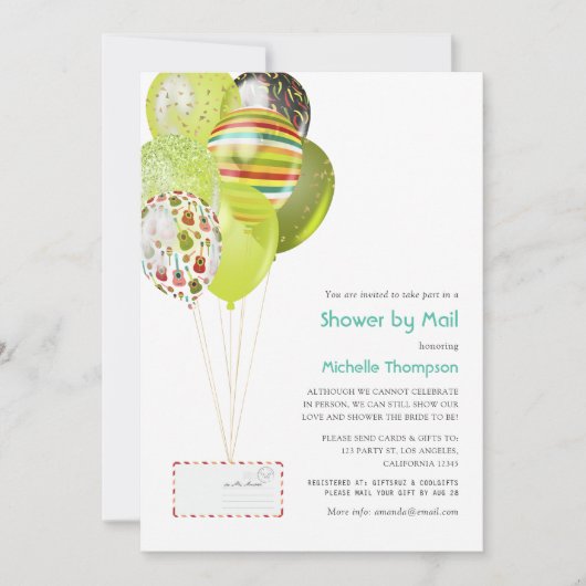 フィエスタベビー又はブライダルシャワーバイメール 招待状 (正面)