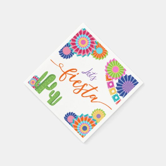 フィエスタペーパーナプキンメキシカンサボテンフローラ スタンダードカクテルナプキン (角)