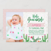 フィエスタホーリーグアカモレフォト誕生日招待状 招待状 (正面/裏面)