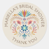 フィエスタボホ誕生日シャワ結婚ーズ ラウンドシール (正面)