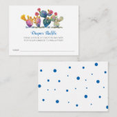 フィエスタボーイベビーシャワーおむつラッフルチケット エンクロージャーカード (正面/裏面)