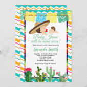 フィエスタボーイベビーシャワー招待状ボーイサマー 招待状 (正面/裏面)