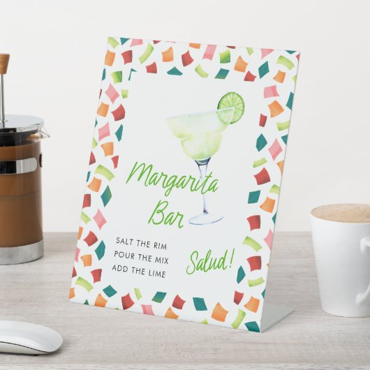 フィエスタマカラフルルガリータバー標識 台座サイン (インサイチュ)