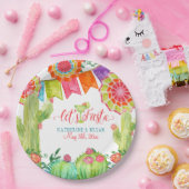 フィエスタマルガリタサボスブライダルシャワー紙ファン ペーパープレート (パーティー)