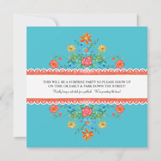 フィエスタマルガリタサボス30th誕生日パーティーバナー 招待状 (裏面)