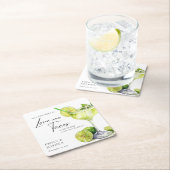フィエスタマルガリータカップルシャワー スクエアペーパーコースター (インサイチュ)